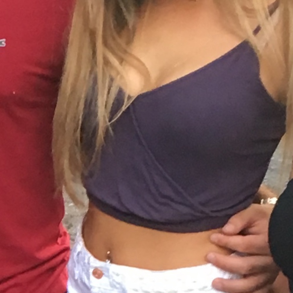 MOVING SALE - LA HEARTS purple wrap camisole crop top